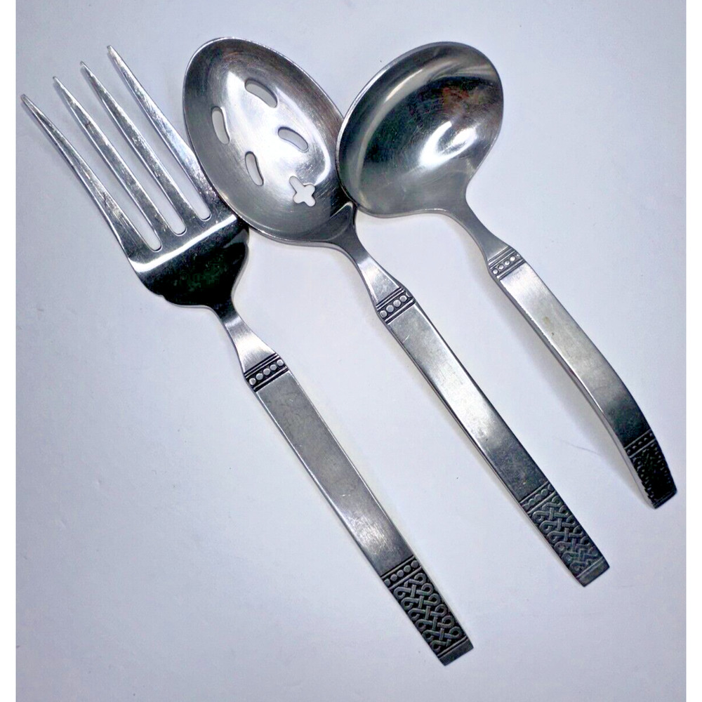 MSI Dakina Merchandise Service Stainless Meat Fork Slotted Serving Spoon Ladle 3